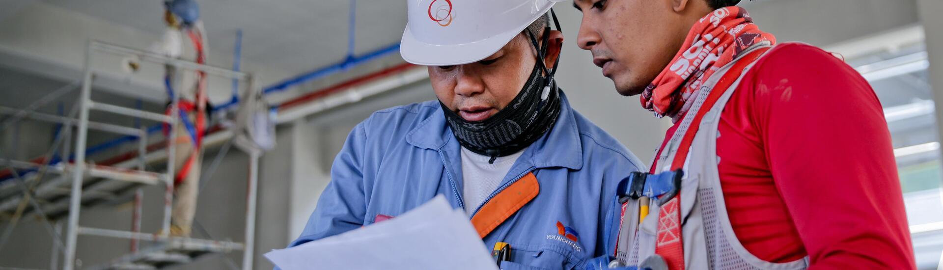 chantier, travailleurs