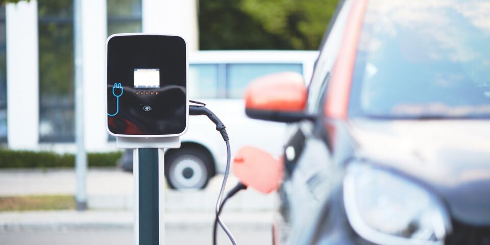voiture, électrique, borne